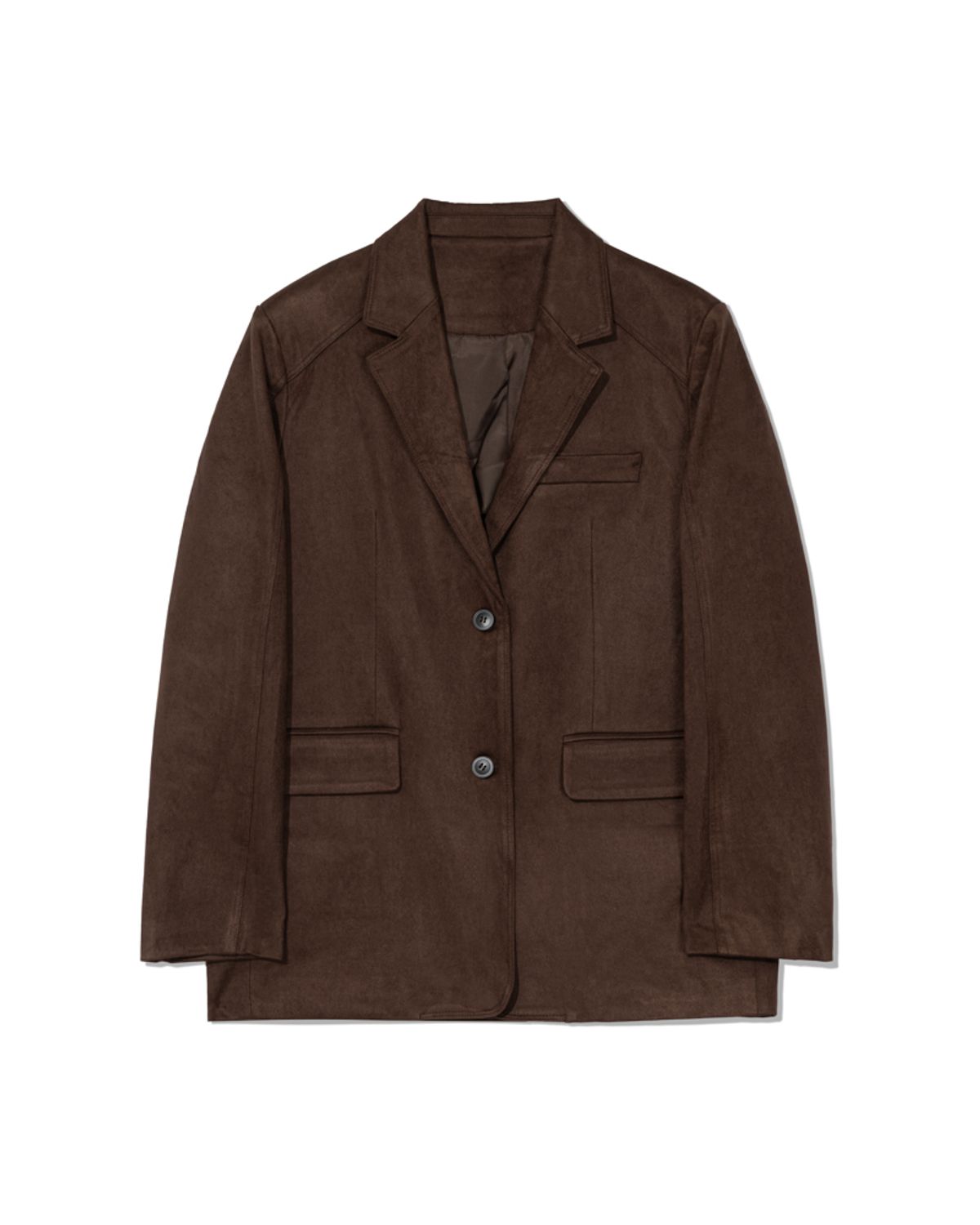모아(MOAA) Classic 2 button Suede Blazer (Cocoa leather)