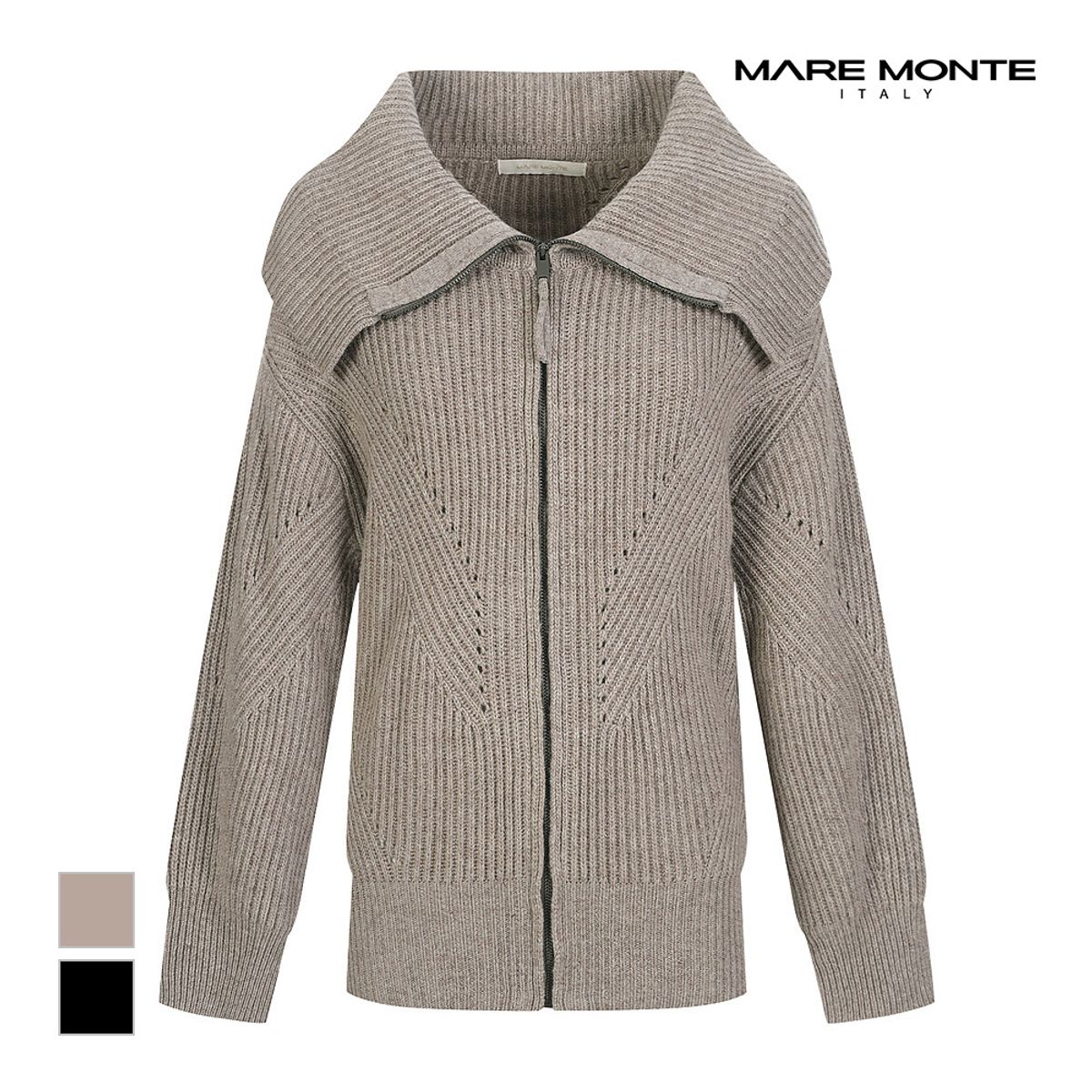 마레몬떼(MAREMONTE) 카라넥 집업니트가디건_M22OMKC20P0