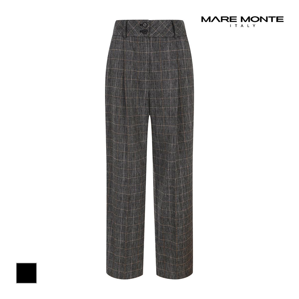 마레몬떼(MAREMONTE) 투버튼 체크 팬츠_M23NMSL32S0