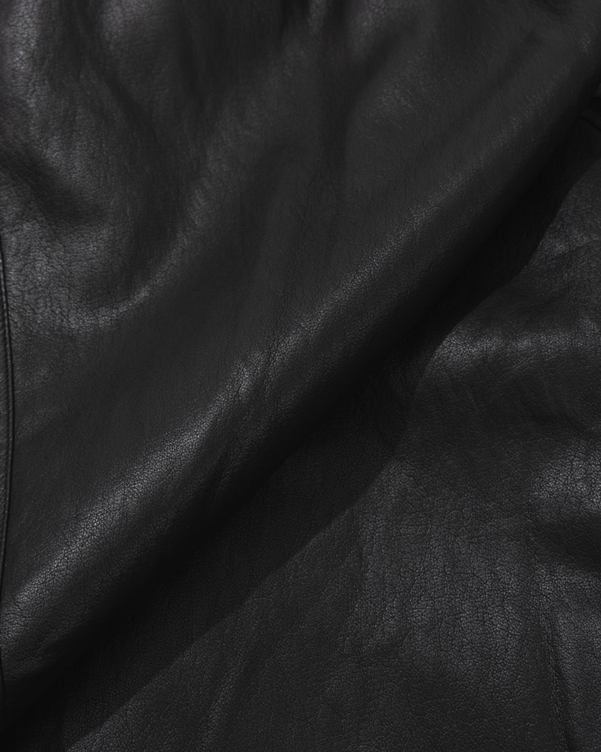모아(MOAA) Faded fur leather coat (Noir cream)