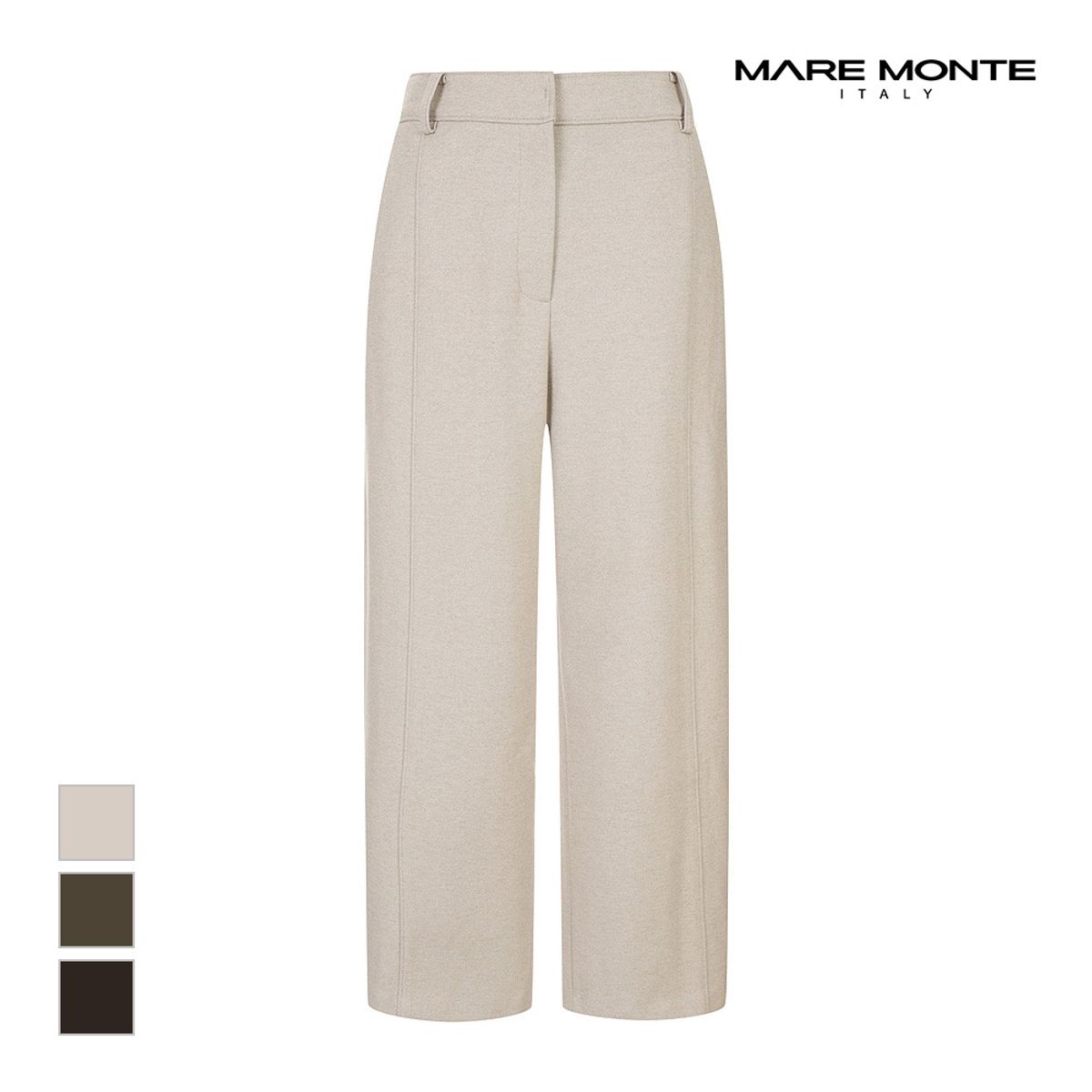 마레몬떼(MAREMONTE) 절개라인 일자 팬츠_M23NMSL38S0