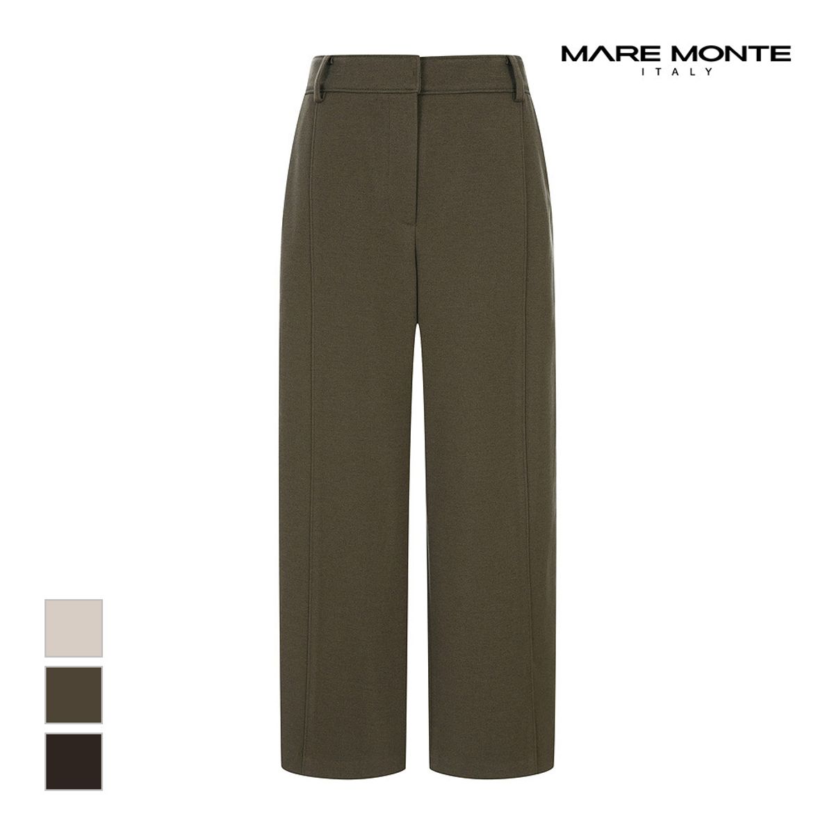 마레몬떼(MAREMONTE) 절개라인 일자 팬츠_M23NMSL38S0