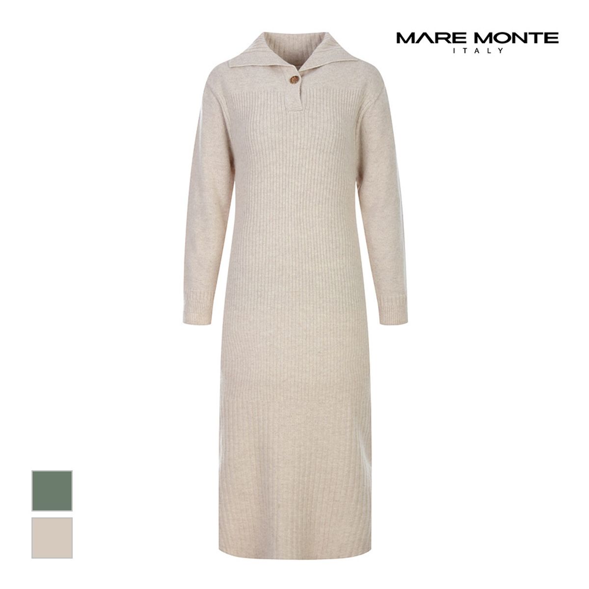 마레몬떼(MAREMONTE) 버튼포인트 롱 니트원피스_M22NMKT87P0
