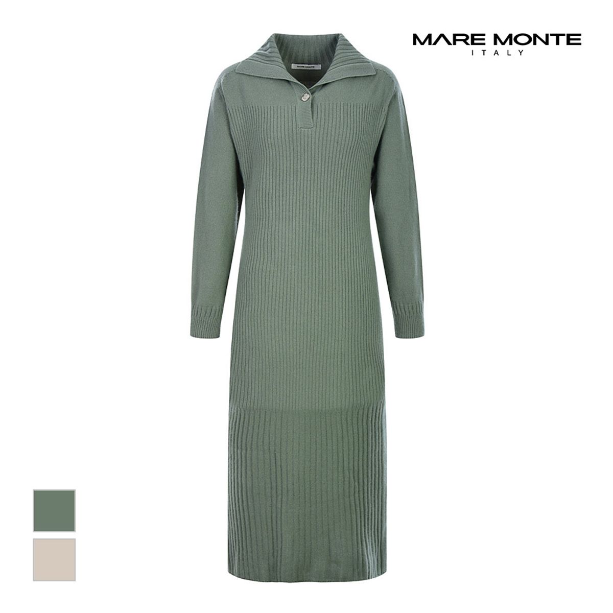 마레몬떼(MAREMONTE) 버튼포인트 롱 니트원피스_M22NMKT87P0