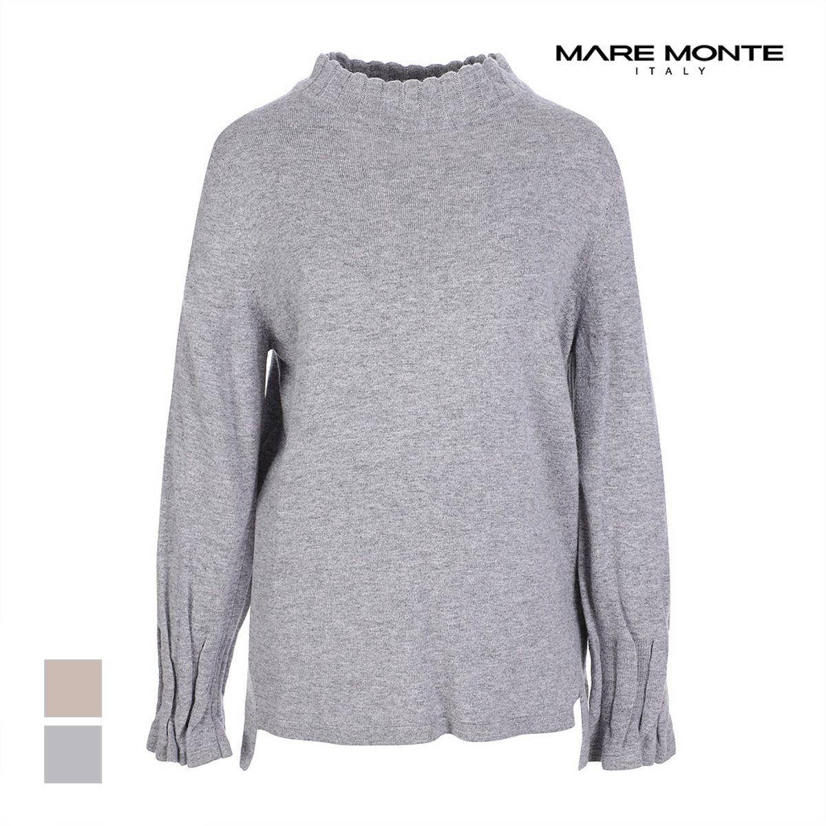 마레몬떼(MAREMONTE) 밑단 언발 반목넥 니트_M21OMKT82P0