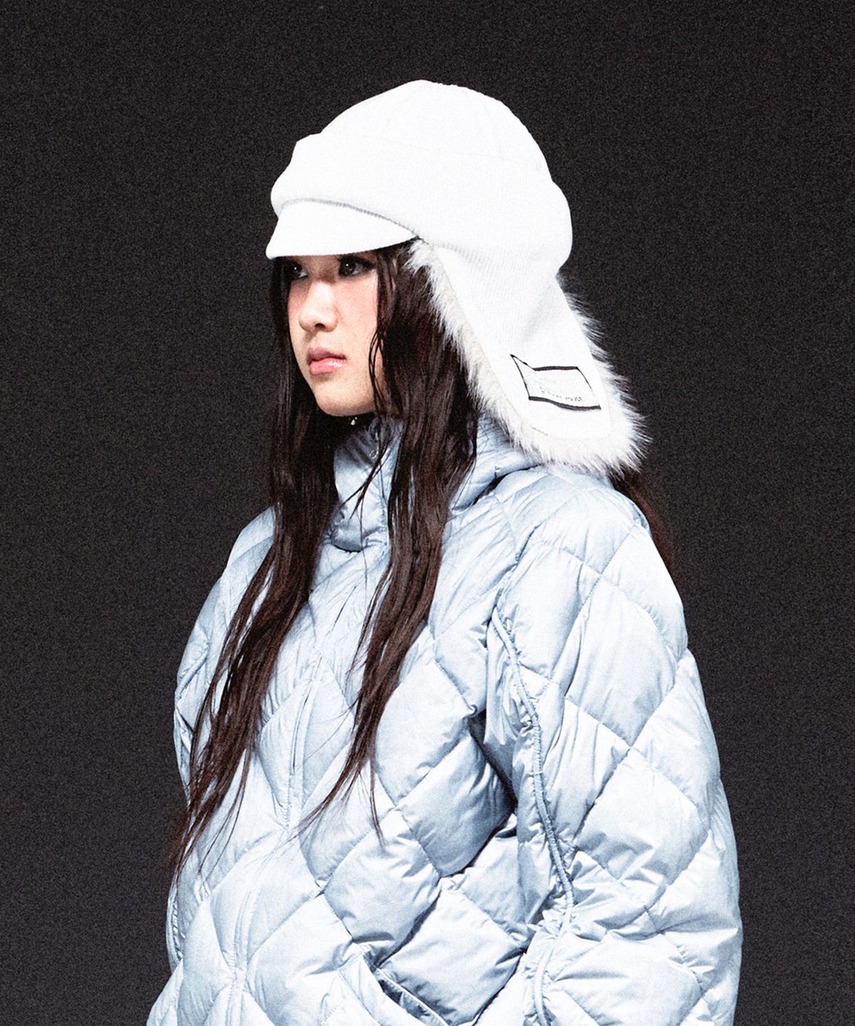 더바이닐하우스(THEVINYLHOUSE) FUR EARFLAP BEANIE IVORY