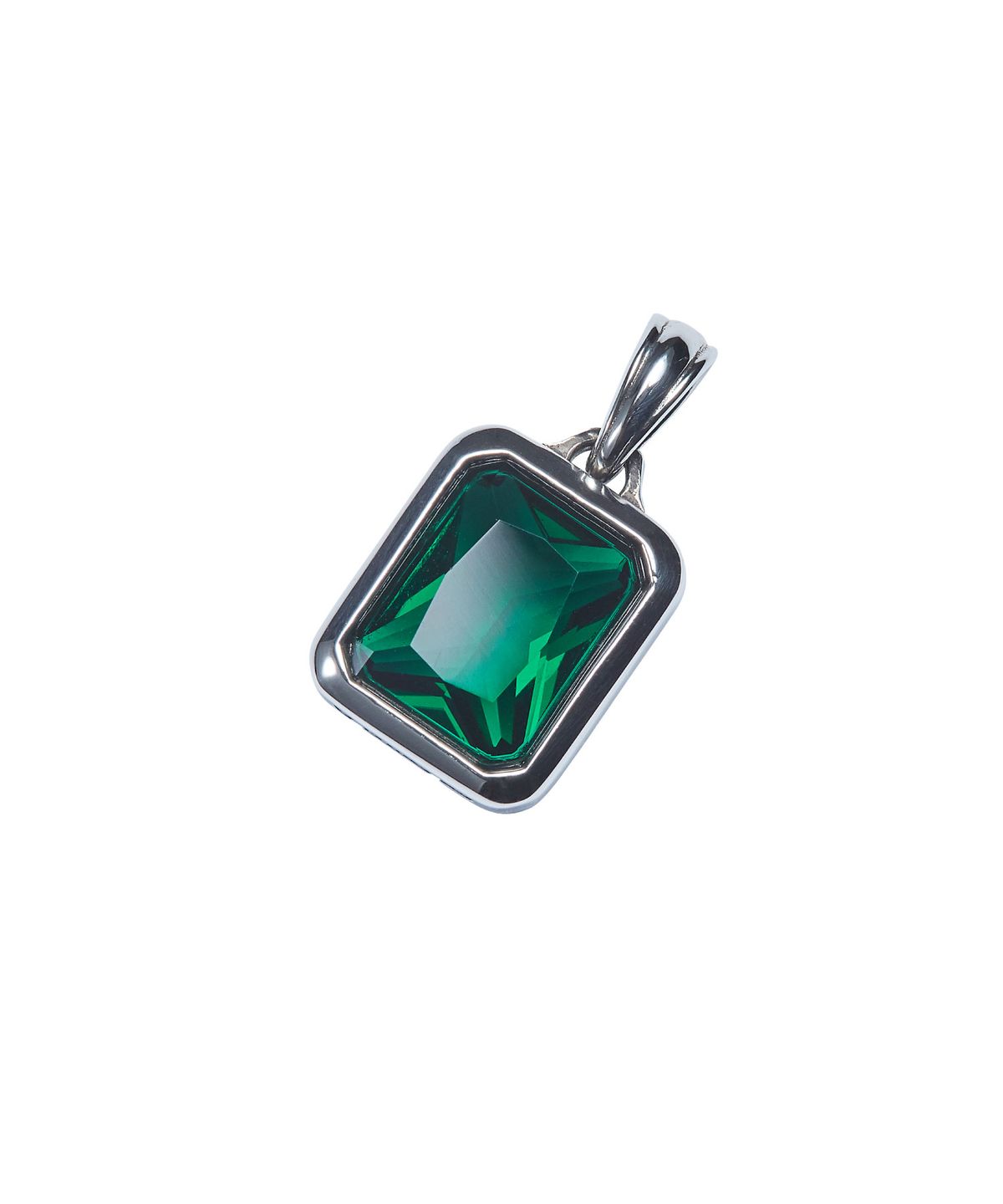 스팅925(STING925) Green Emerald Cut Pendant