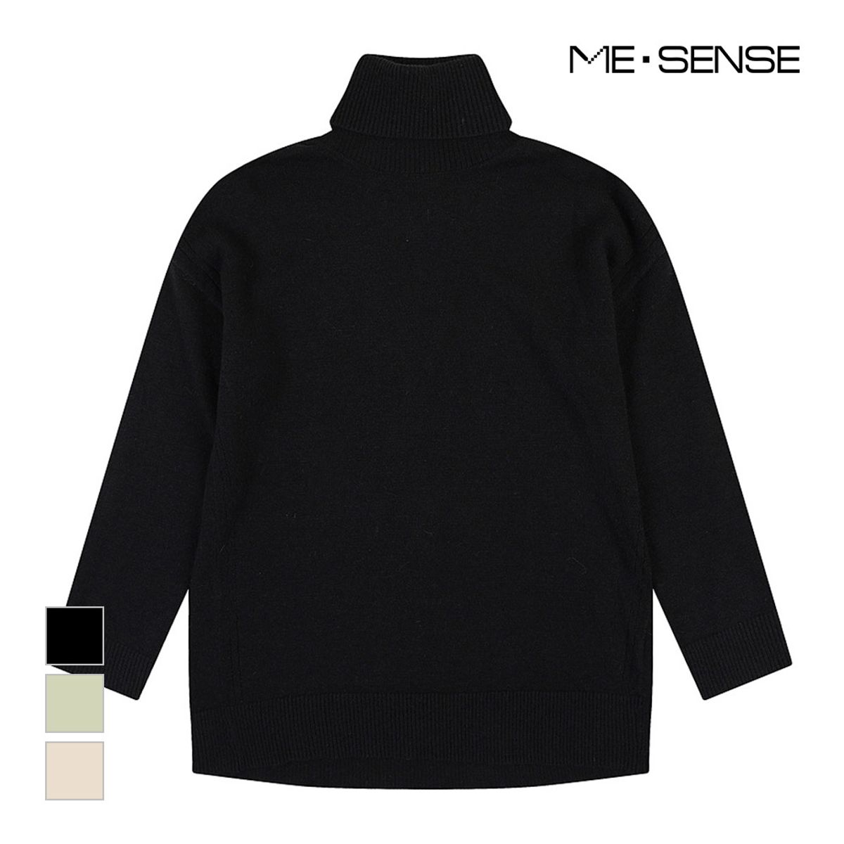 미센스(MESENSE) 펀칭 폴라넥 니트_MB2ZKNMD15Z