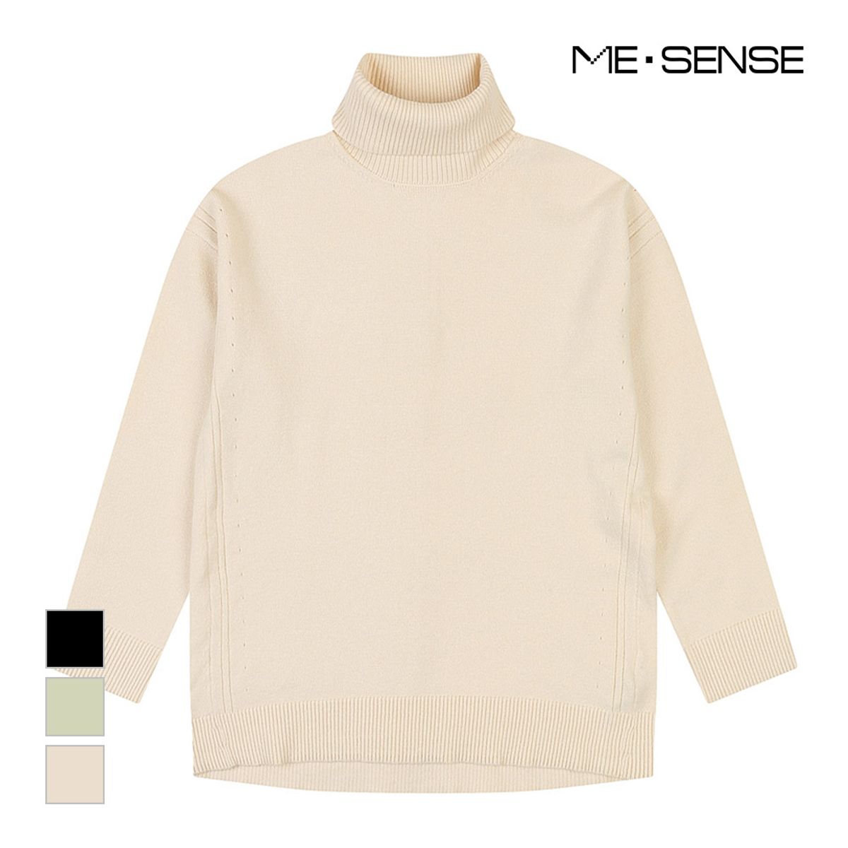 미센스(MESENSE) 펀칭 폴라넥 니트_MB2ZKNMD15Z