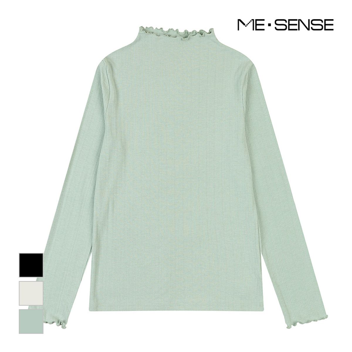 미센스(MESENSE) 물결넥 슬림티셔츠_MB2ZTSP215Z