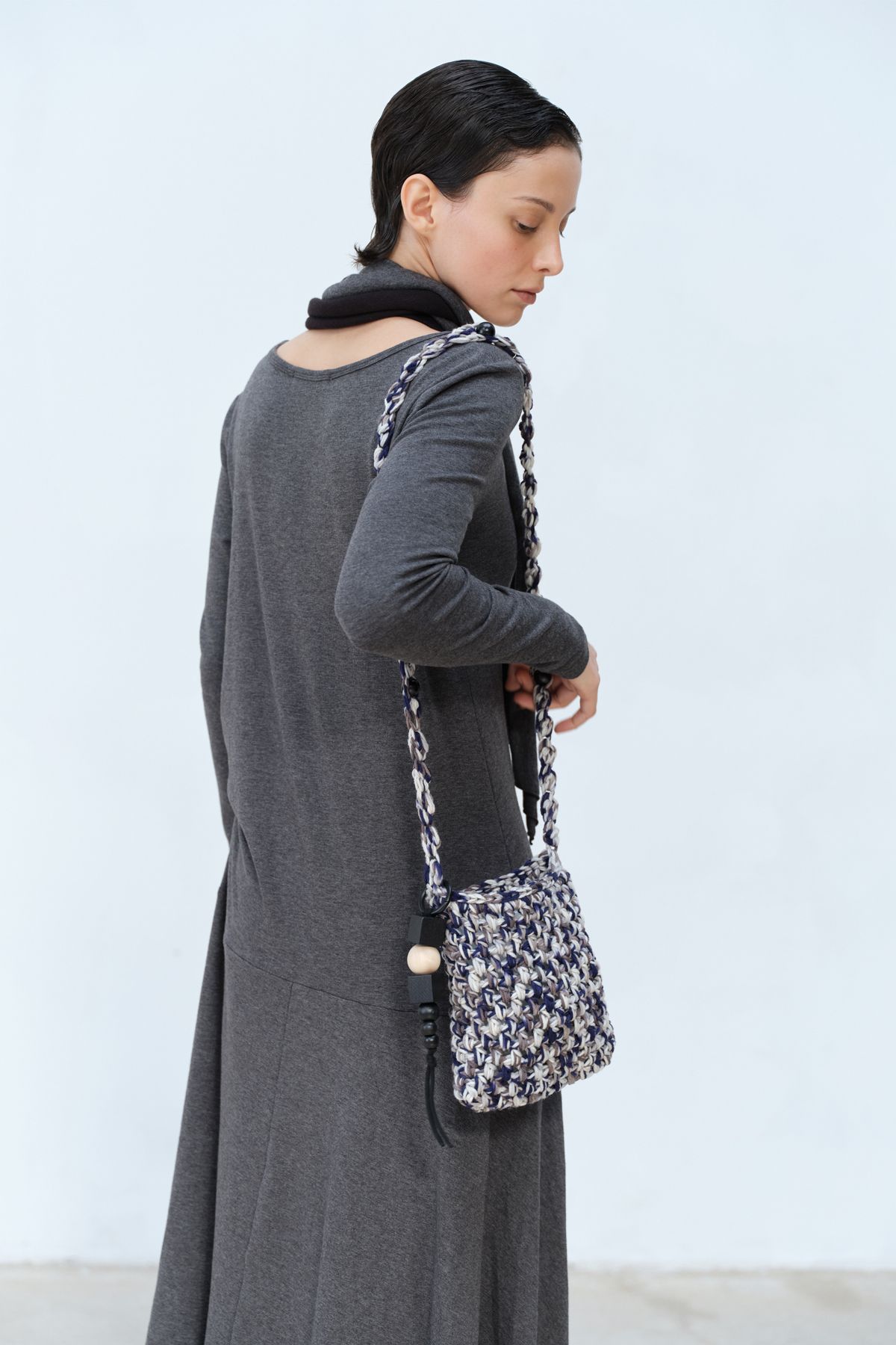 콥키노(KOBKINO) HANDMADE MELANGE WEAVE BAG