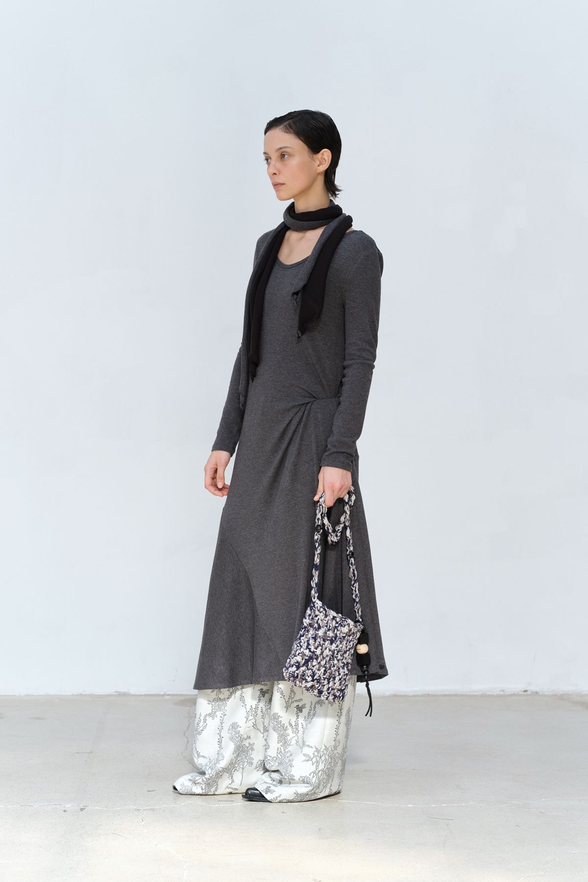 콥키노(KOBKINO) HANDMADE MELANGE WEAVE BAG