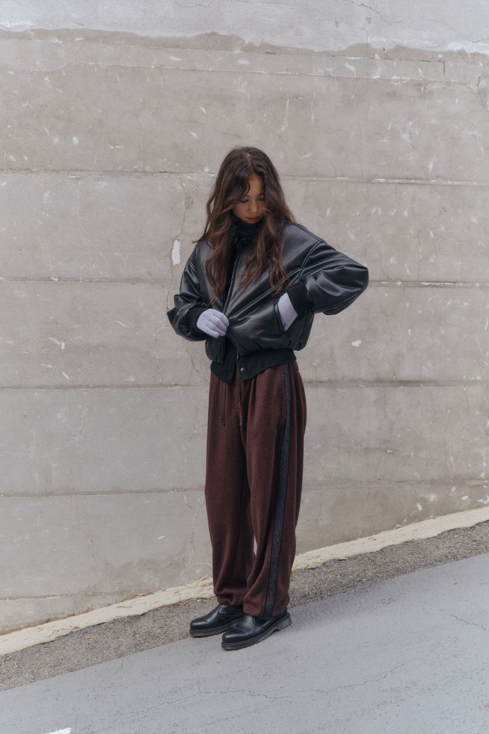 MUSINSA公式 | UUUUP レザープファージャケット - ブラック