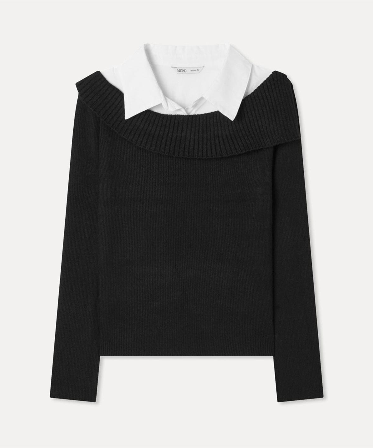 미쏘(MIXXO) 오프숄더 셔츠카라 풀오버_MIWKAG90QT