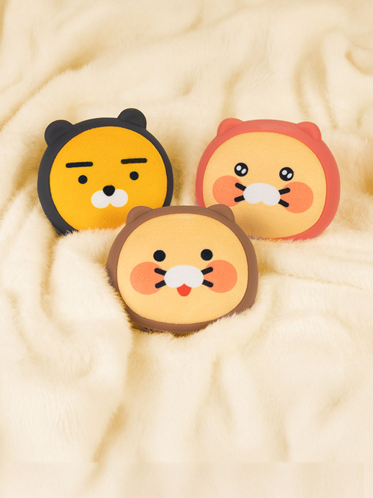 카카오프렌즈 파트너(KAKAOFRIENDS PARTNERS) 카카오프렌즈 포근 양면발열 손난로 보조배터리 5000mAh 얼굴형 미니 손난로