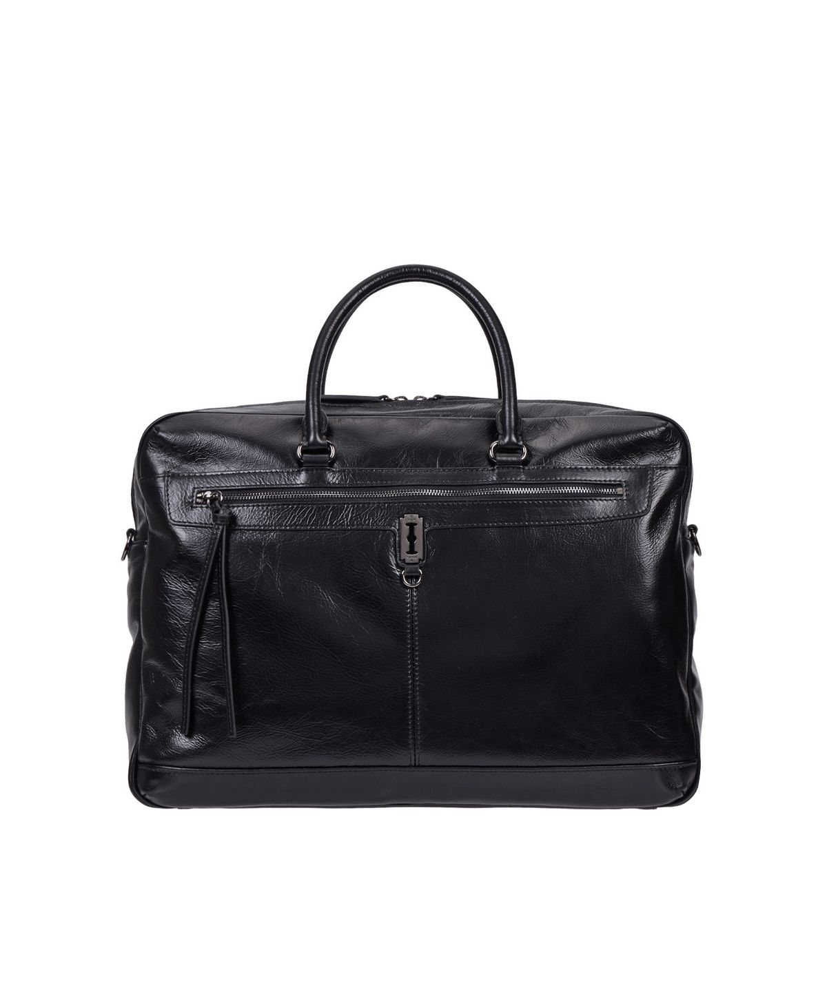 분크(VUNQUE) Toque Cabin Crew Big Square Leather Tote L (토크 캐빈 크루 빅 스퀘어 레더 토트 라지) Black