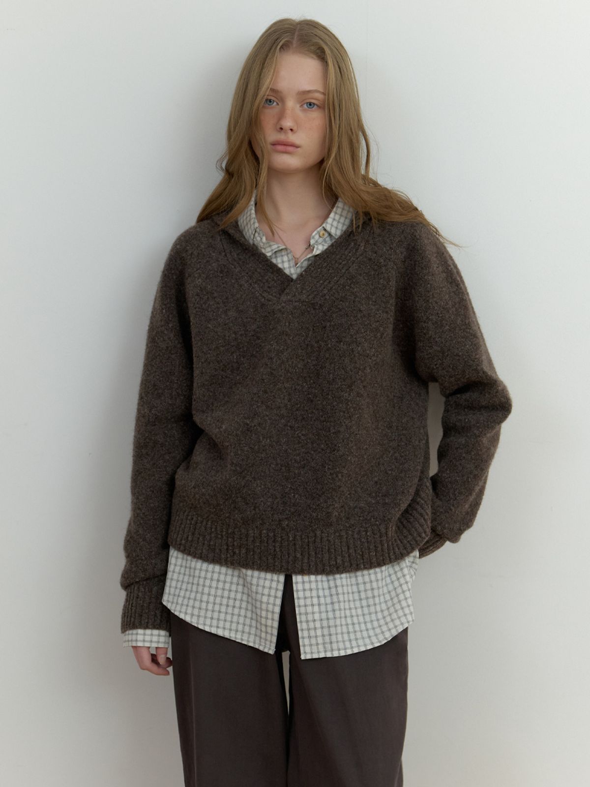 더미튼(THEMITTEN) Verre sailor knit (brown)
