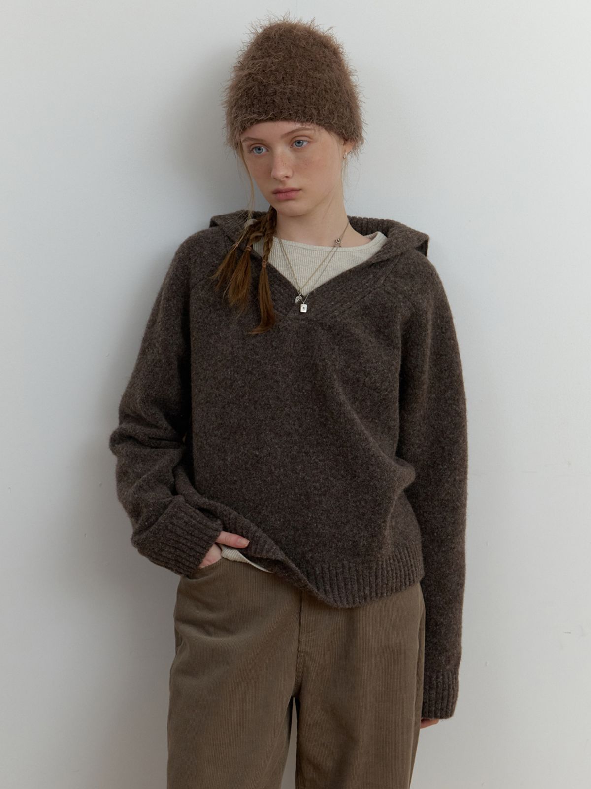 더미튼(THEMITTEN) Verre sailor knit (brown)