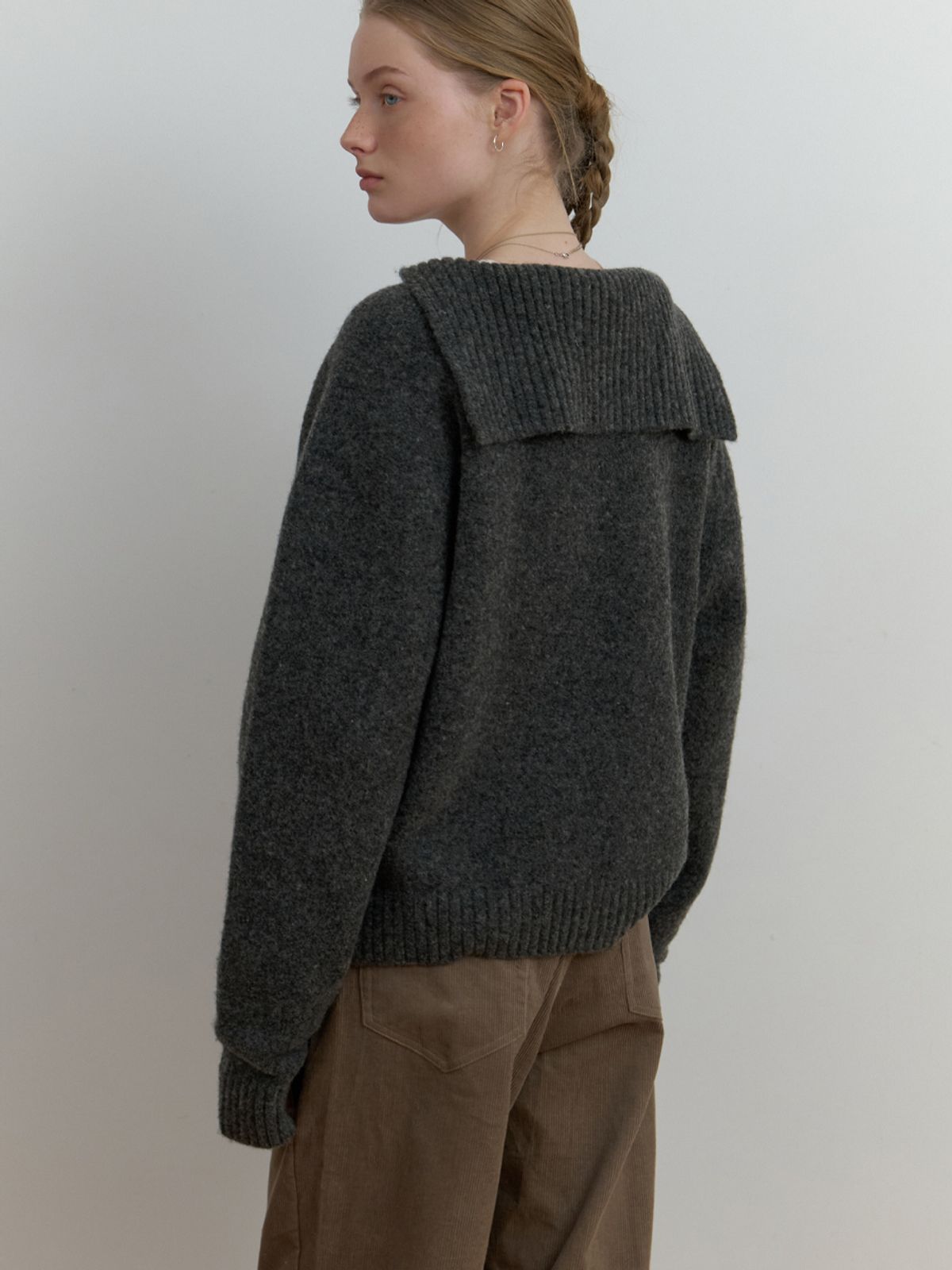 더미튼(THEMITTEN) Verre sailor knit (charcoal)