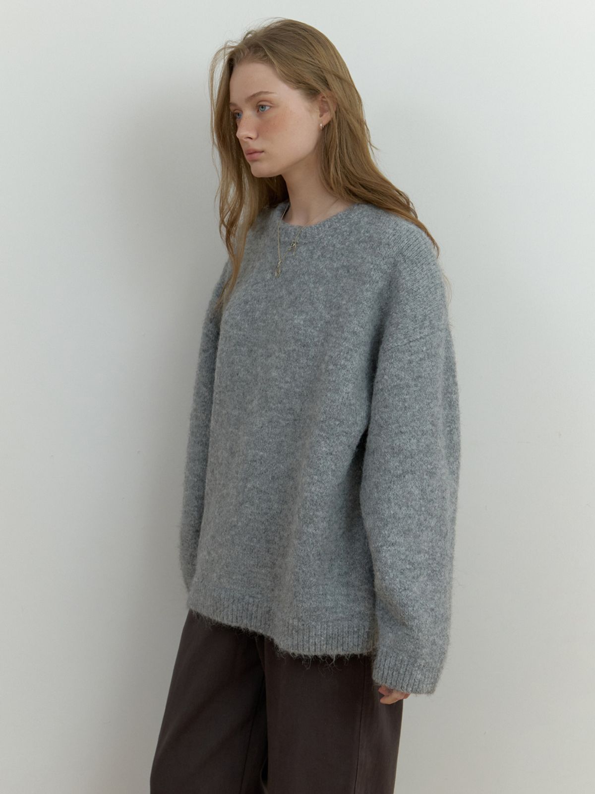 더미튼(THEMITTEN) Vert overfit knit (gray)