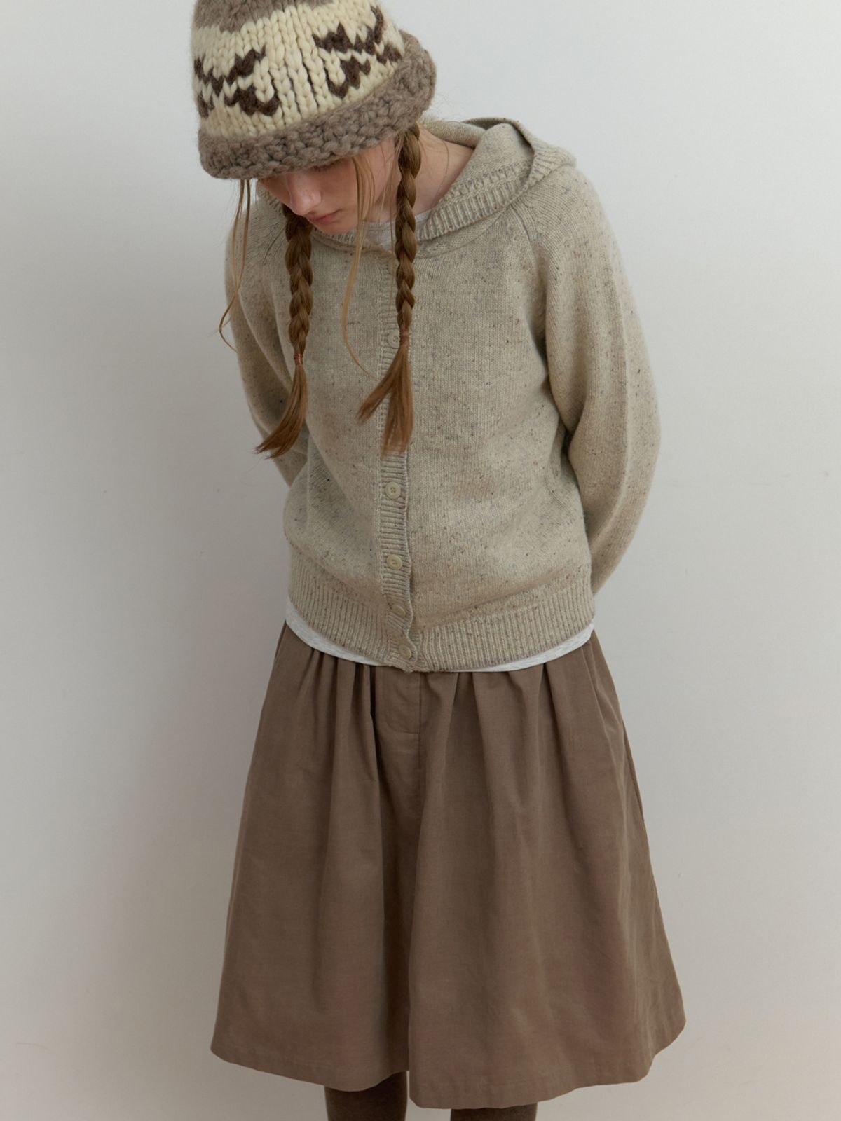더미튼(THEMITTEN) Neive hoodie knit (oatmeal)