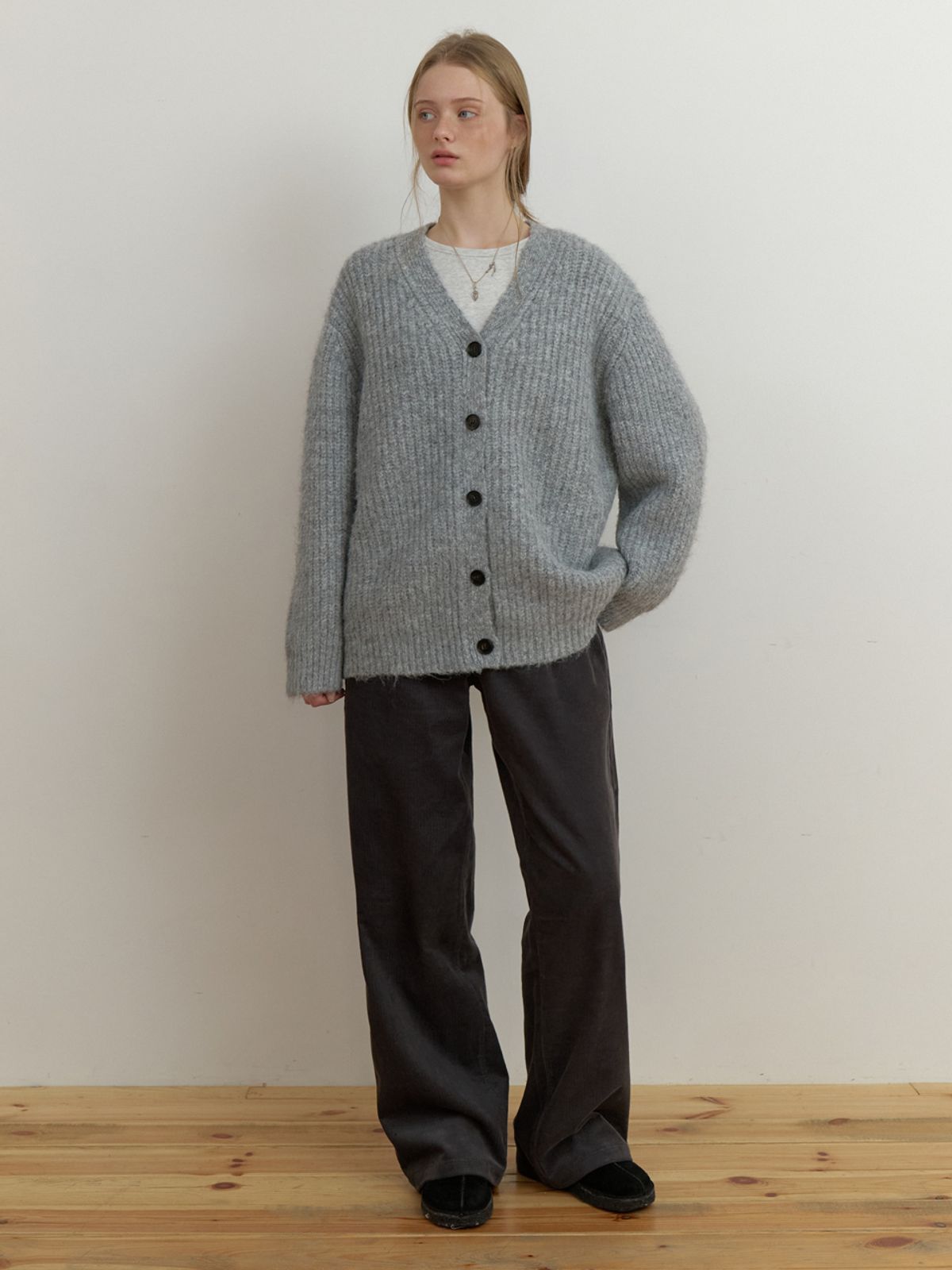 더미튼(THEMITTEN) Chord v cardigan (melange gray)