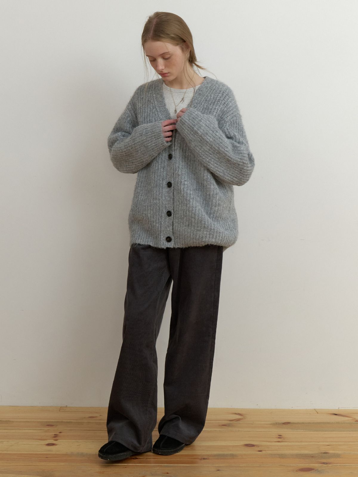 더미튼(THEMITTEN) Chord v cardigan (melange gray)