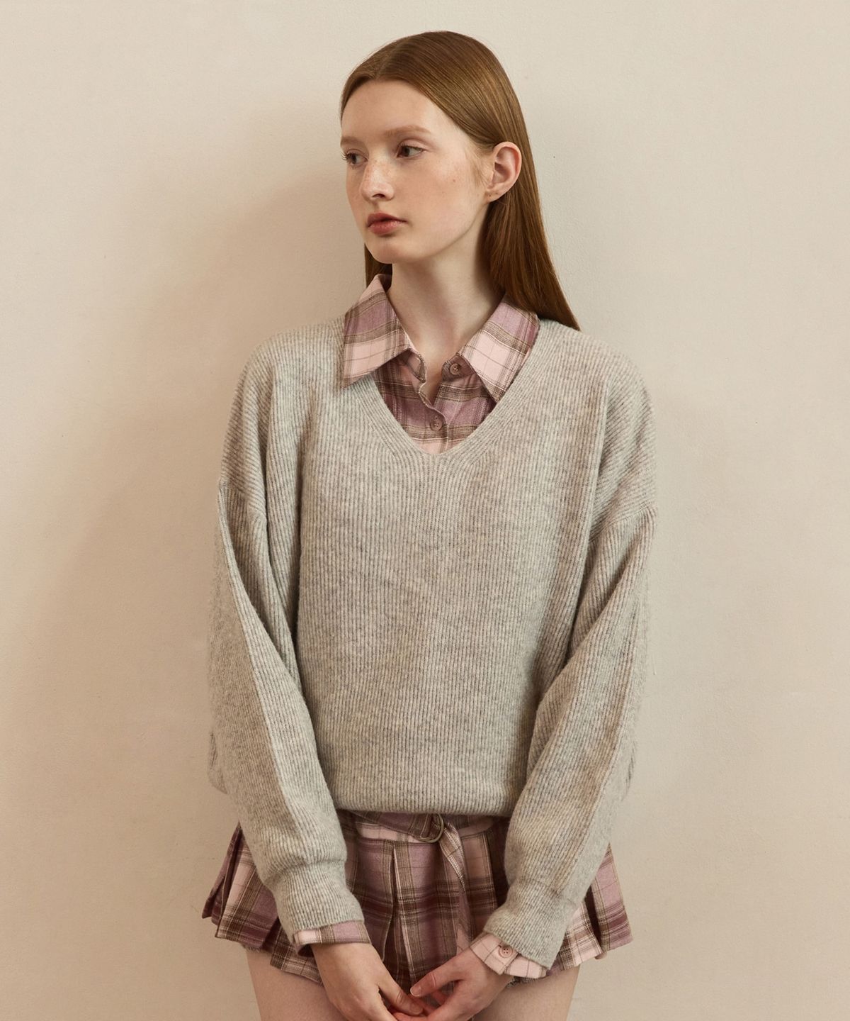 어다울(ADAUL) Classic golgi v neck knit - 5color