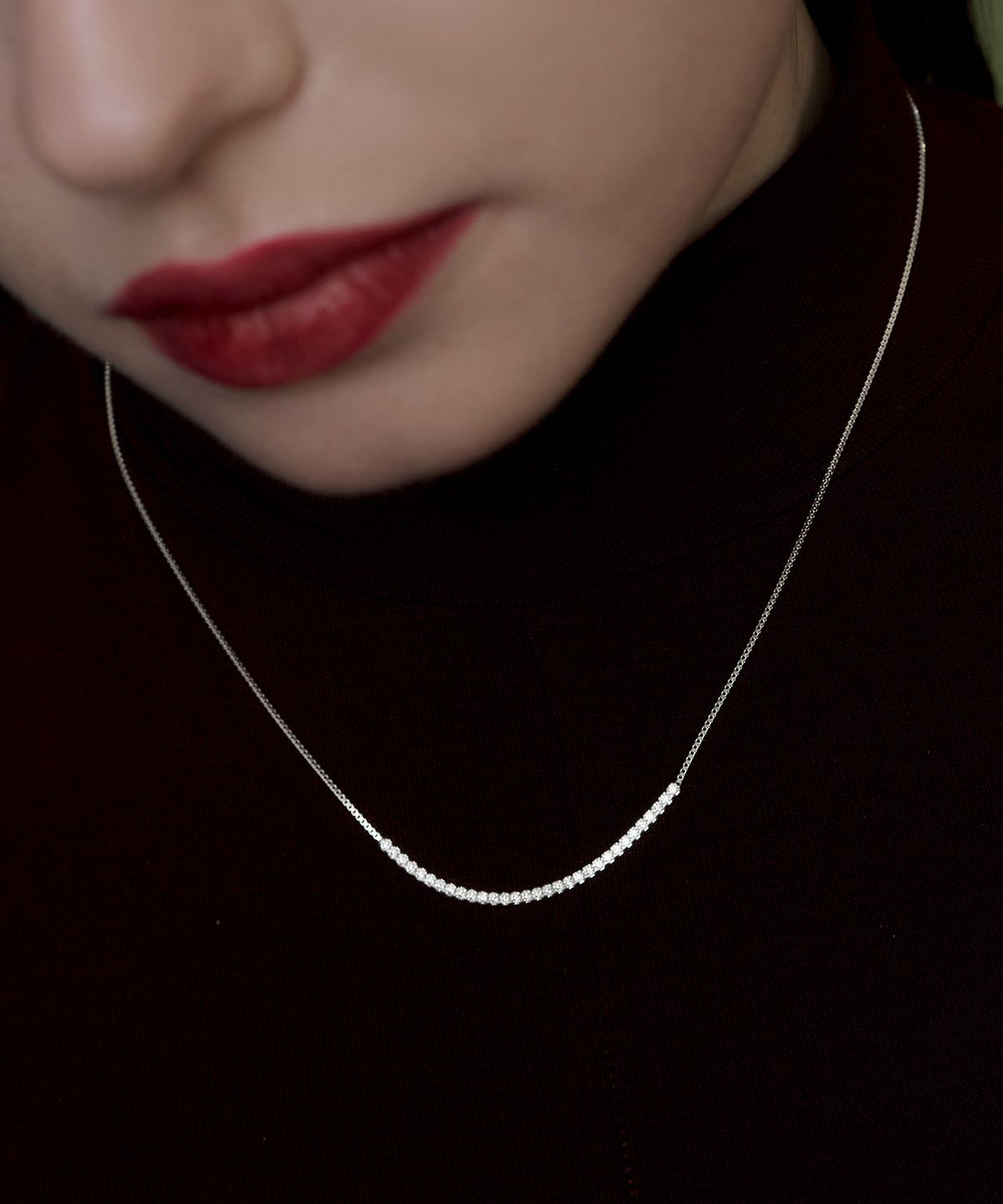 티오유(TOU) TT009 Shine Tennis Pendant Necklace