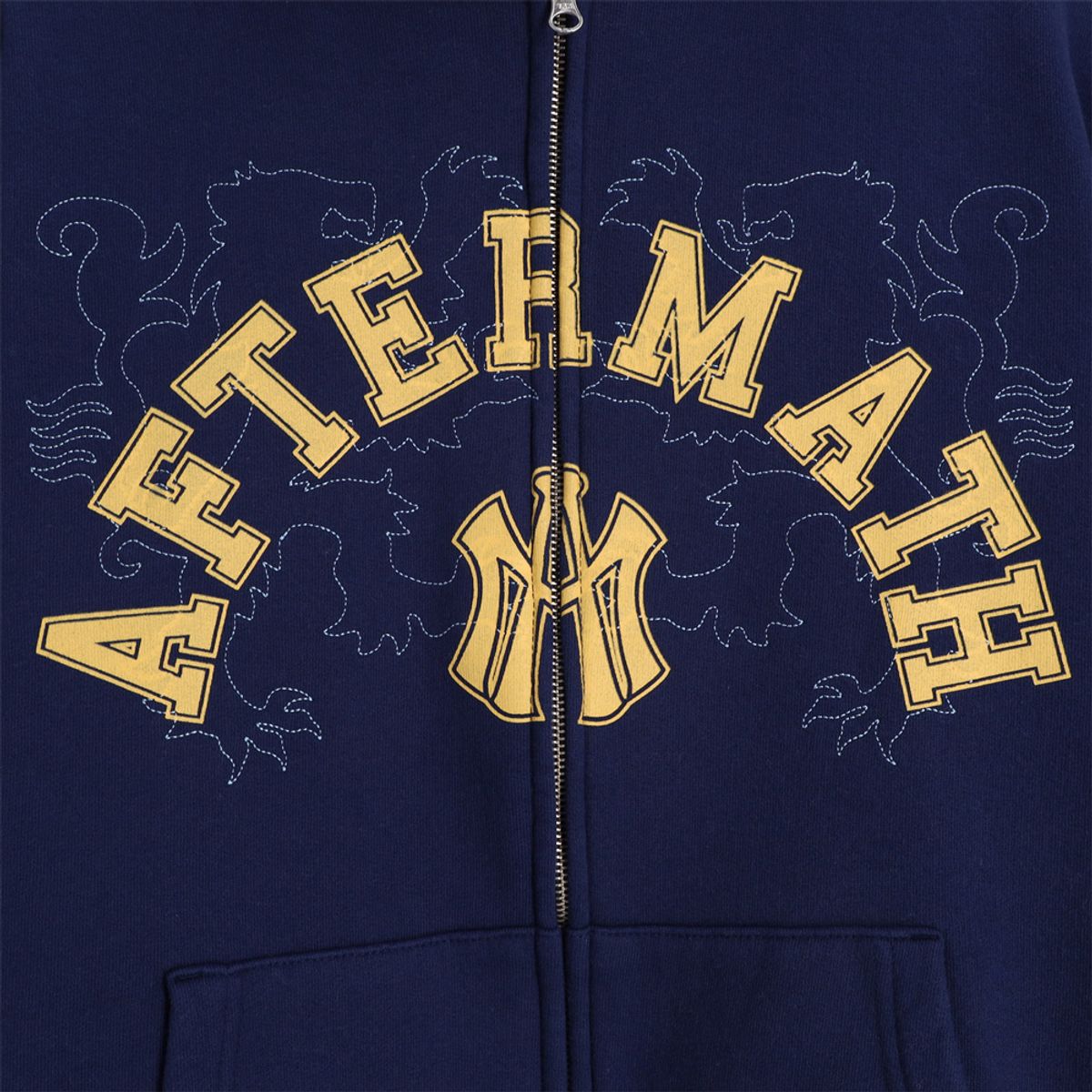 애프터매스(AFTERMATH) ATM LOGO ZIP HOODIE NAVY