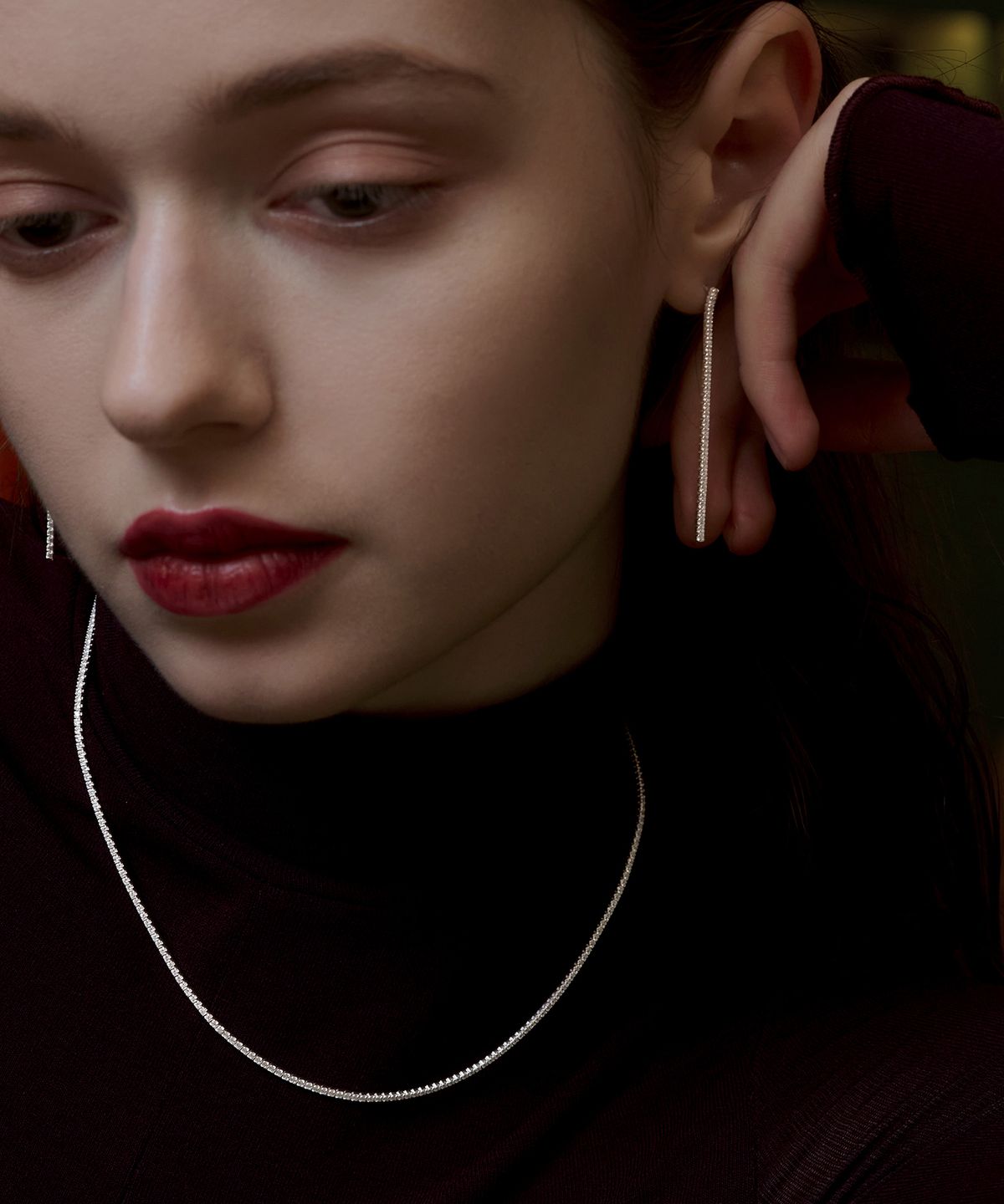 티오유(TOU) TT002 Shine Tennis Drops Earrings