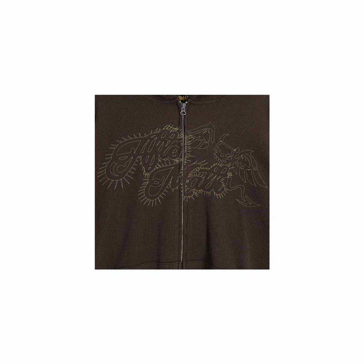 애프터매스(AFTERMATH) WAFFLE ZIP HOODIE OLIVE