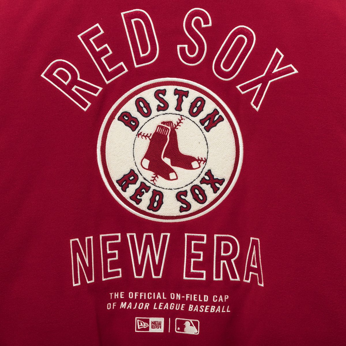 뉴에라(NEW ERA) MLB 보스턴 레드삭스 패치드 바시티 재킷 레드 14742028