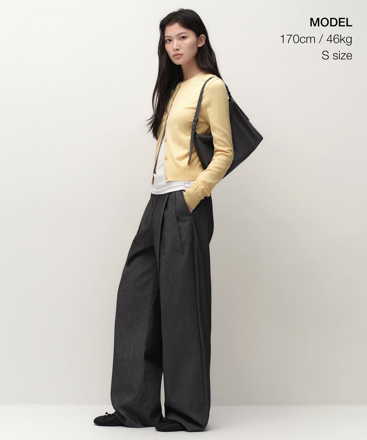무신사 스탠다드 우먼(MUSINSA STANDARD WOMAN) 우먼즈 레이어드 라운드 넥 가디건 [페일 옐로우]