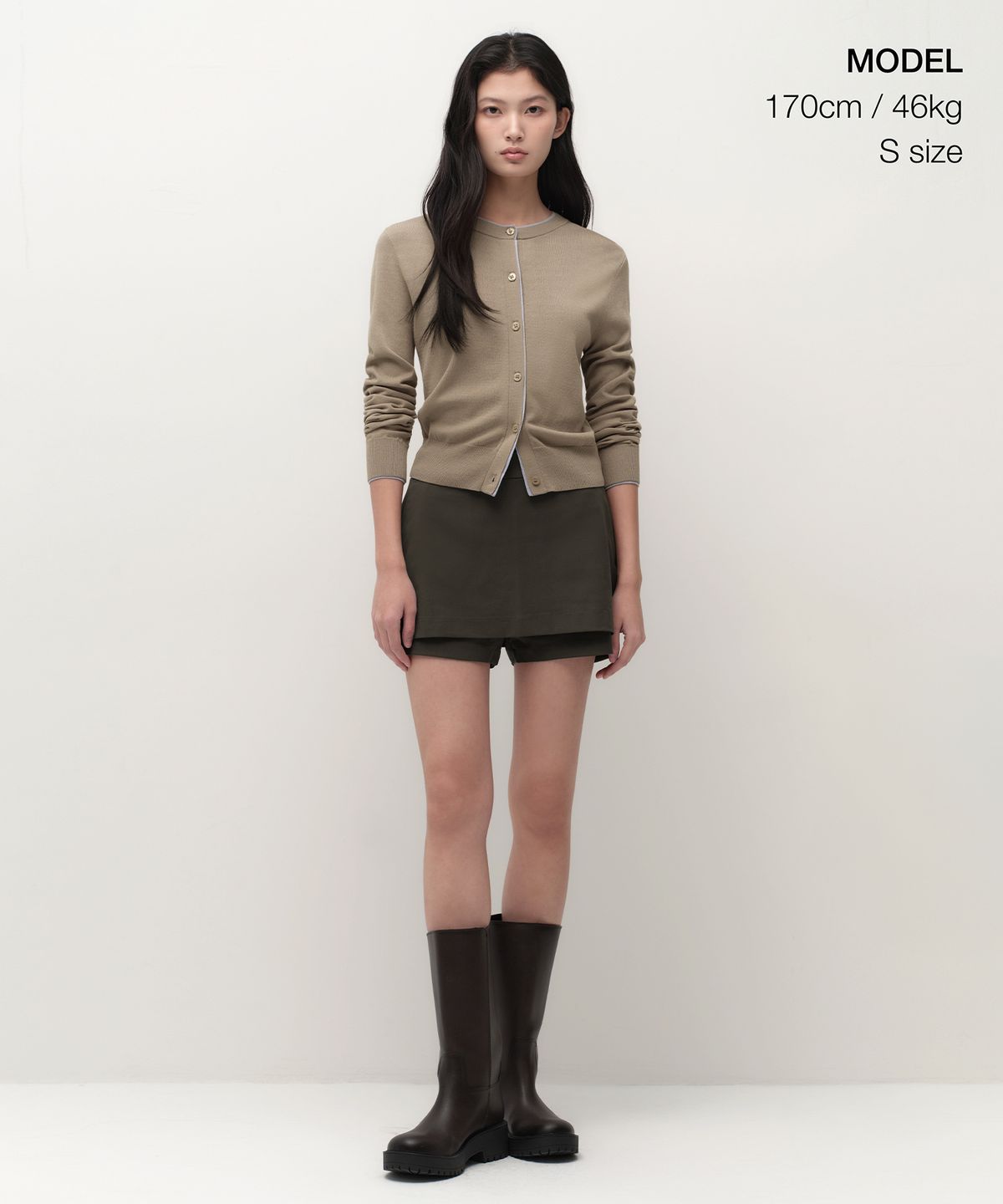 무신사 스탠다드 우먼(MUSINSA STANDARD WOMAN) 우먼즈 레이어드 라운드 넥 가디건 [토프]