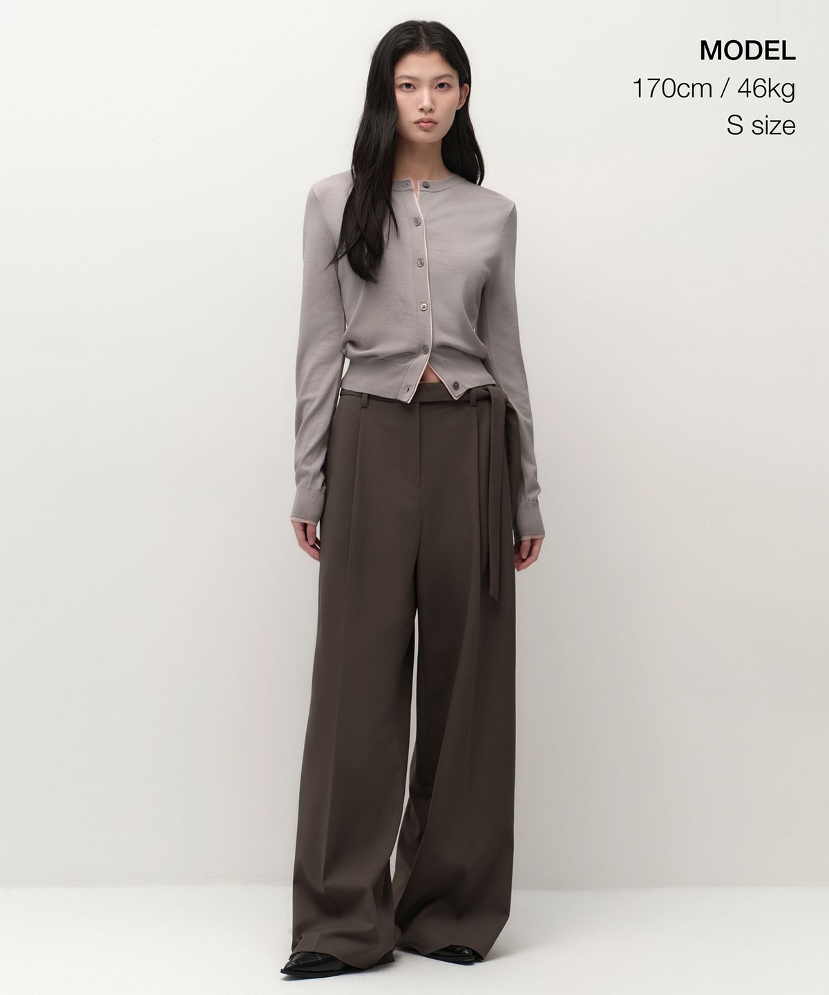 무신사 스탠다드 우먼(MUSINSA STANDARD WOMAN) 우먼즈 레이어드 라운드 넥 가디건 [라이트 그레이]