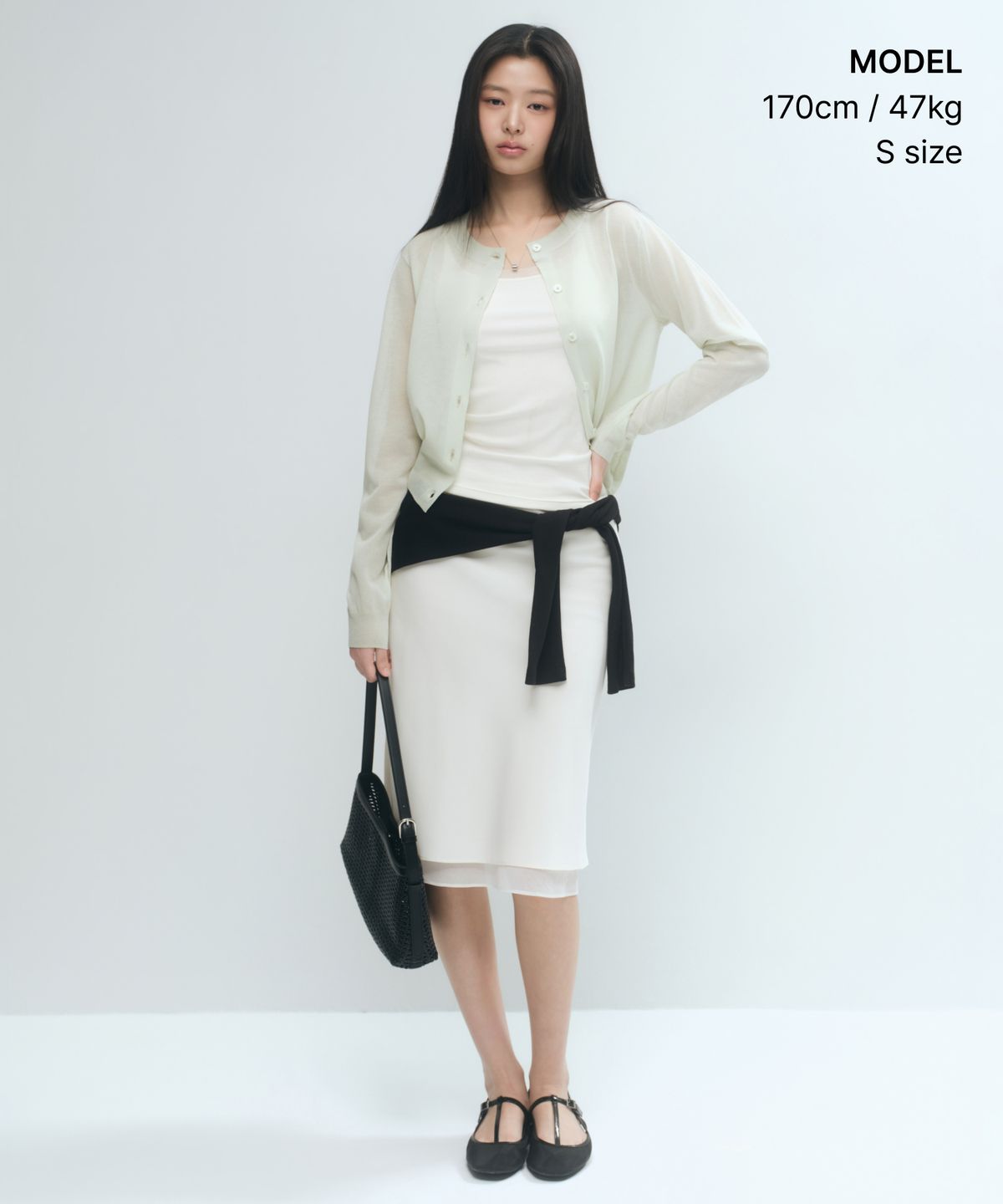 무신사 스탠다드 우먼(MUSINSA STANDARD WOMAN) 우먼즈 시어 라운드 넥 가디건 [페일 민트]