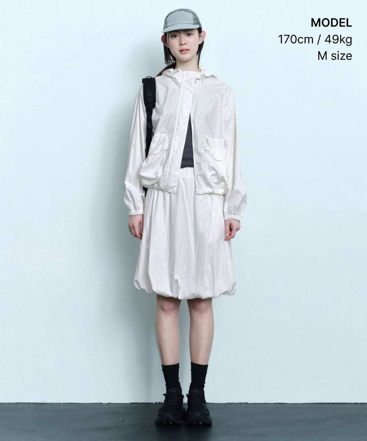 무신사 스탠다드 우먼(MUSINSA STANDARD WOMAN) 우먼즈 폴카 도트 윈드브레이커 재킷 [오프 화이트]