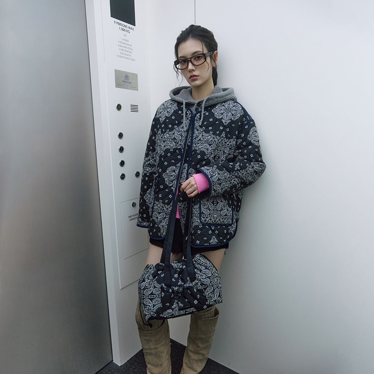 랩(LAP) PAISLEY STRING SHOULDER BAG AR7ABA21