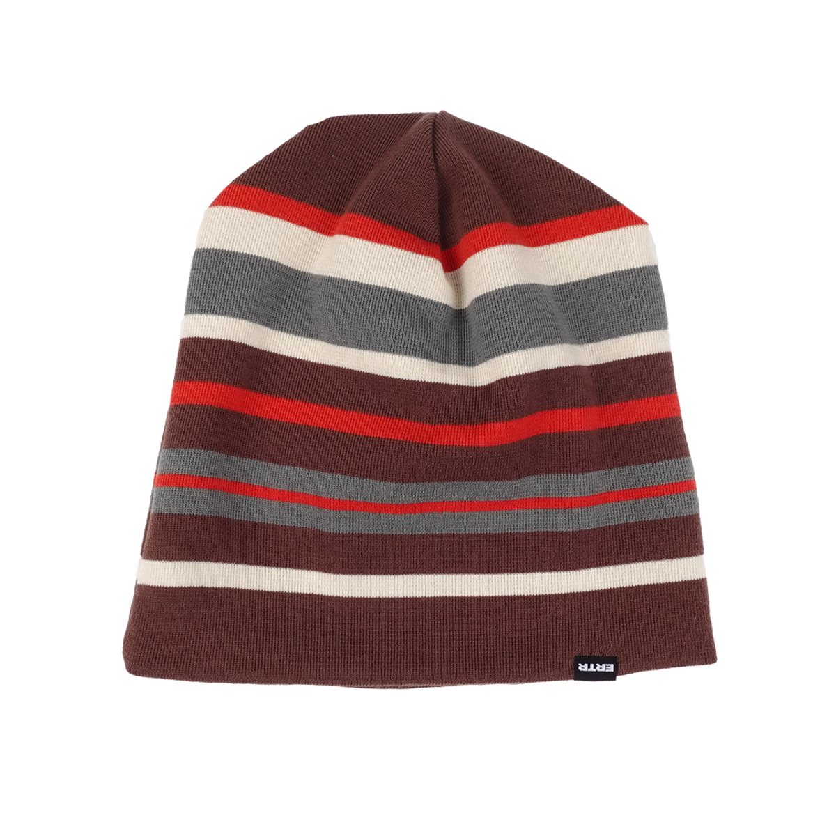 이알티알(ERTR) Reversible Stripe Beanie Brown