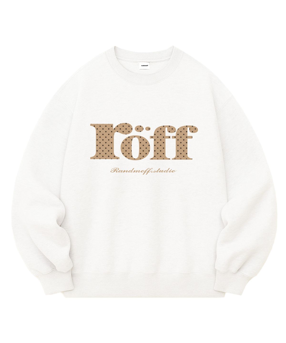 랜덤오프(RANDOMOFF) [기모선택] RÖFF TYPE PLAY DOT SEMI OVER FIT SWEATSHIRT (5color)
