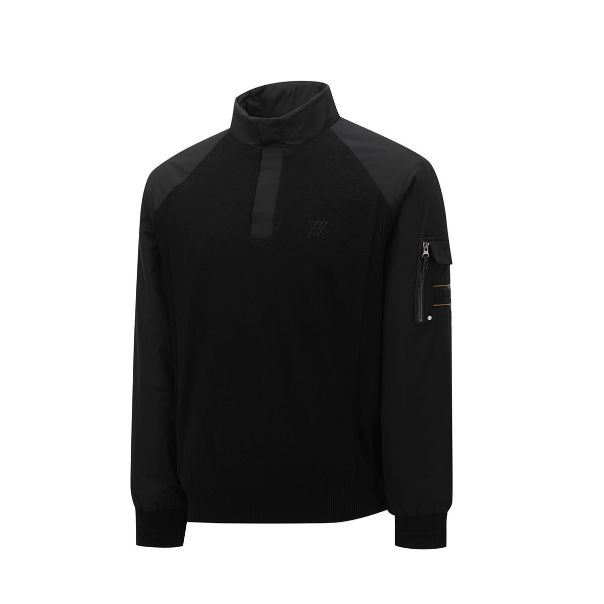 어뉴골프(ANEW GOLF) M PERFORMANCE WIND BLOCK HYBRID PULLOVER_BK