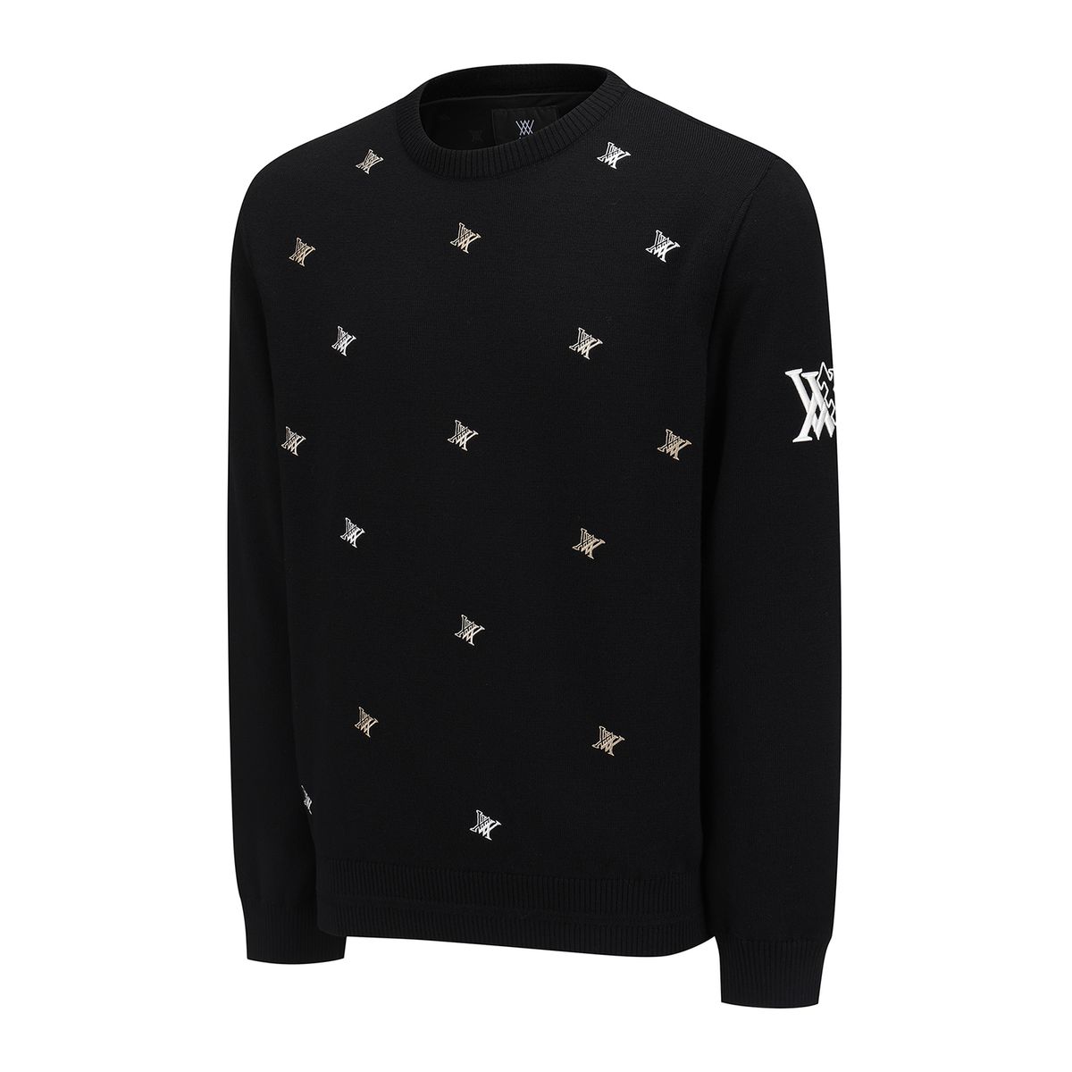 어뉴골프(ANEW GOLF) M LOGO PATTERN WIND BLOCK PULLOVER_BK