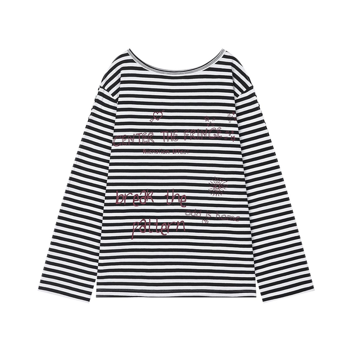 솜속(SOMSOC) HEIDI STRIPE LONG SLEEVE_WHITE
