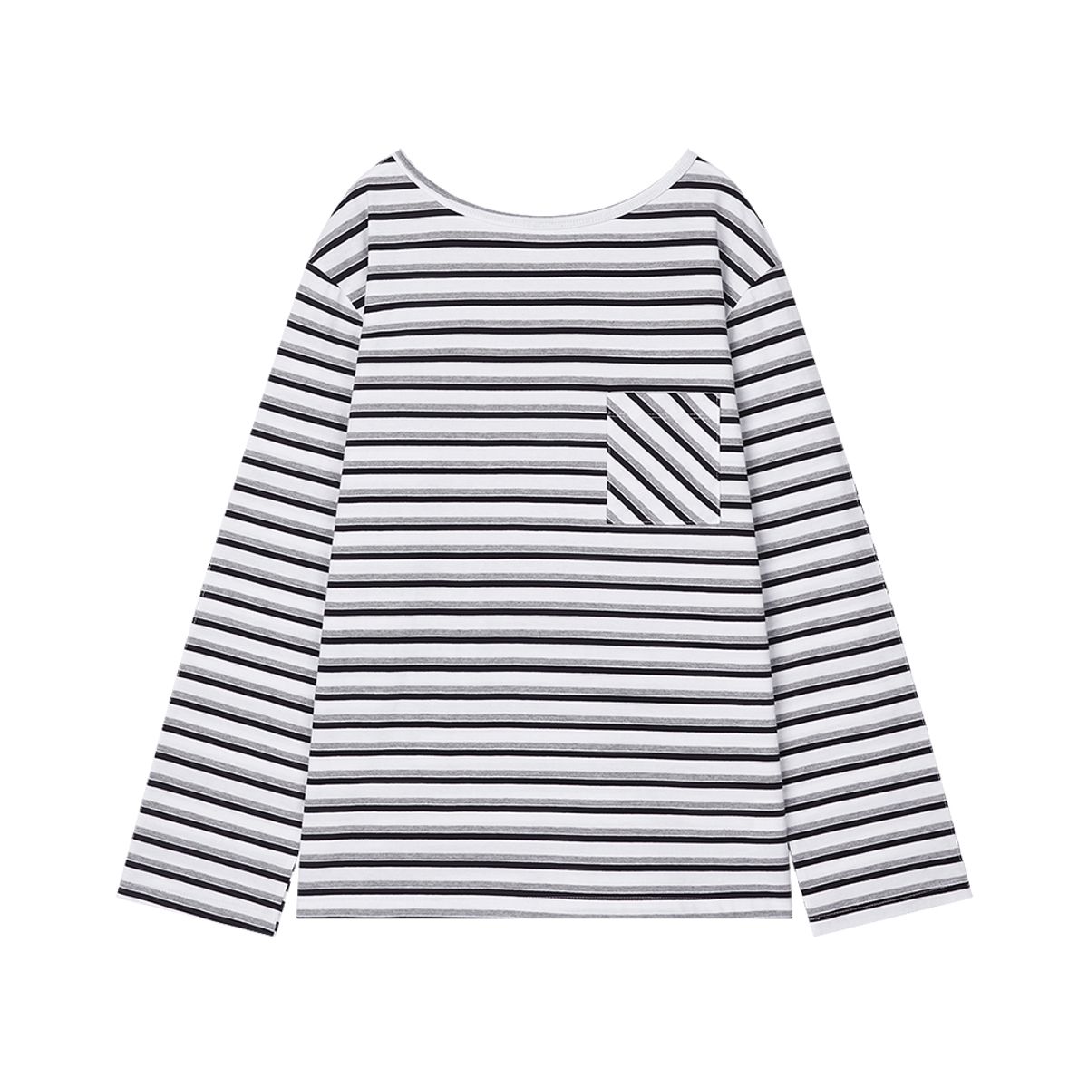 솜속(SOMSOC) HEIDI STRIPE LONG SLEEVE_WHITE