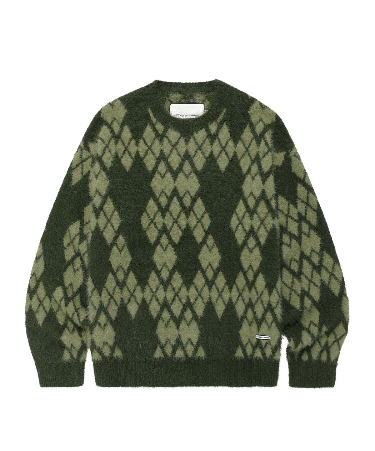 더바이닐하우스(THEVINYLHOUSE) ARGYLE SWEATER KHAKI