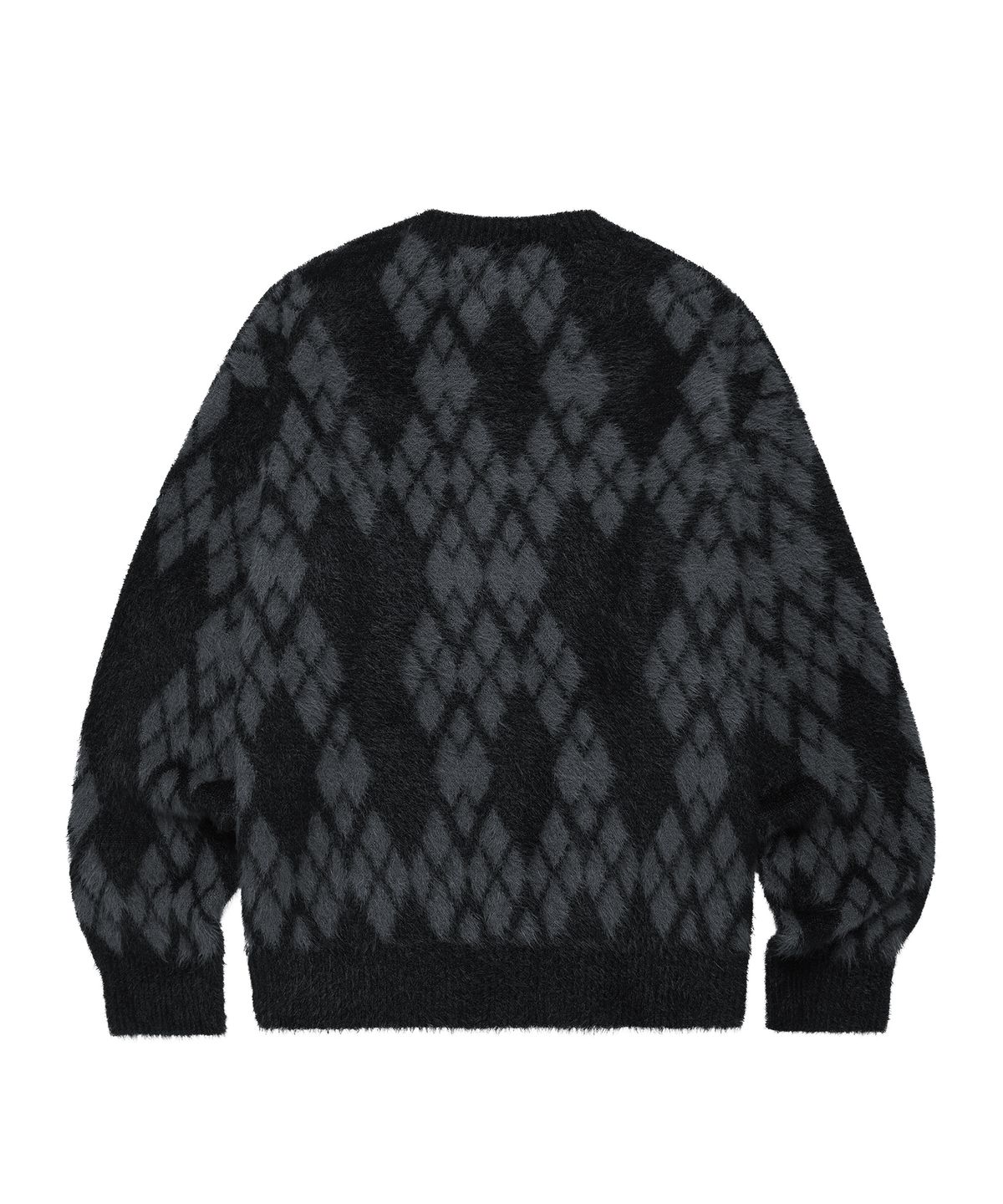 더바이닐하우스(THEVINYLHOUSE) ARGYLE SWEATER BLACK