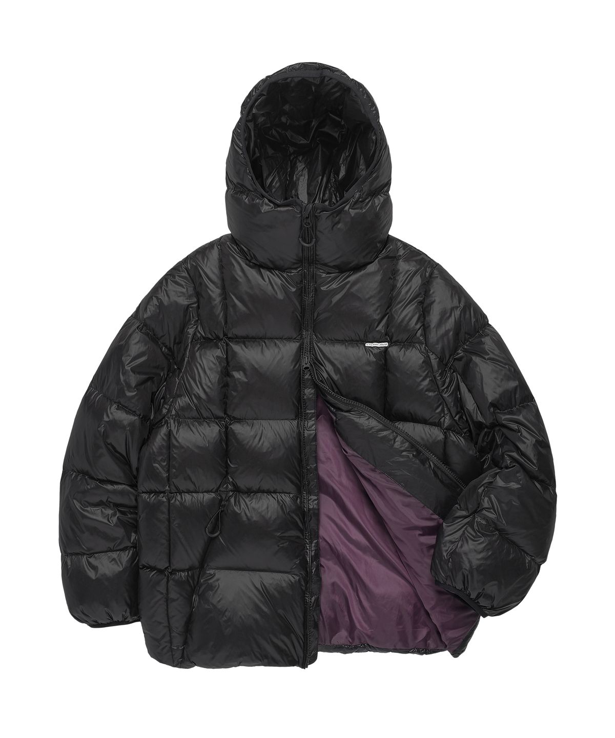 더바이닐하우스(THEVINYLHOUSE) HOODED DUCK DOWN JACKET BLACK