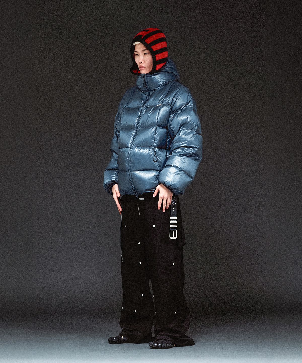 더바이닐하우스(THEVINYLHOUSE) HOODED DUCK DOWN JACKET BLUE