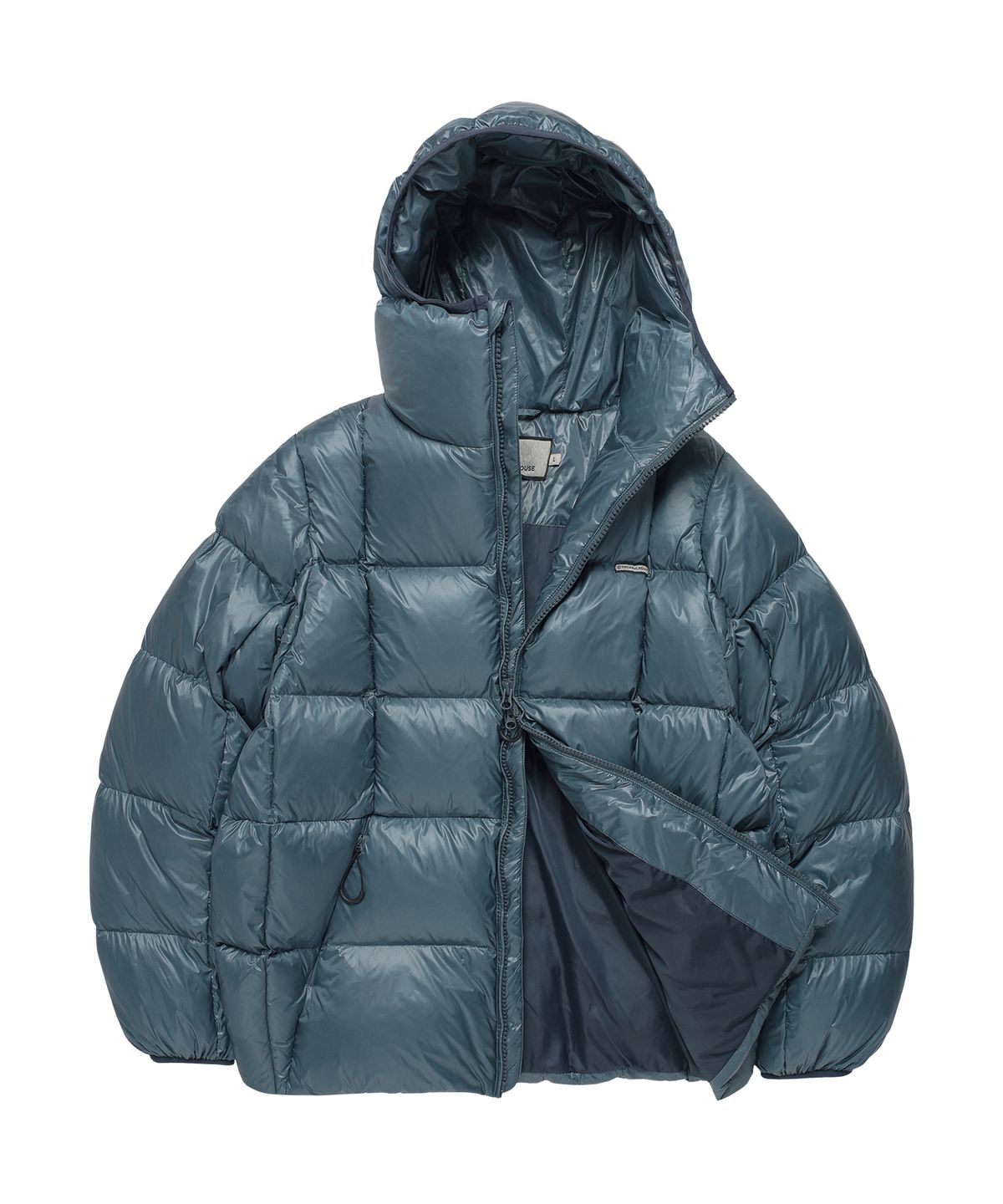 더바이닐하우스(THEVINYLHOUSE) HOODED DUCK DOWN JACKET BLUE